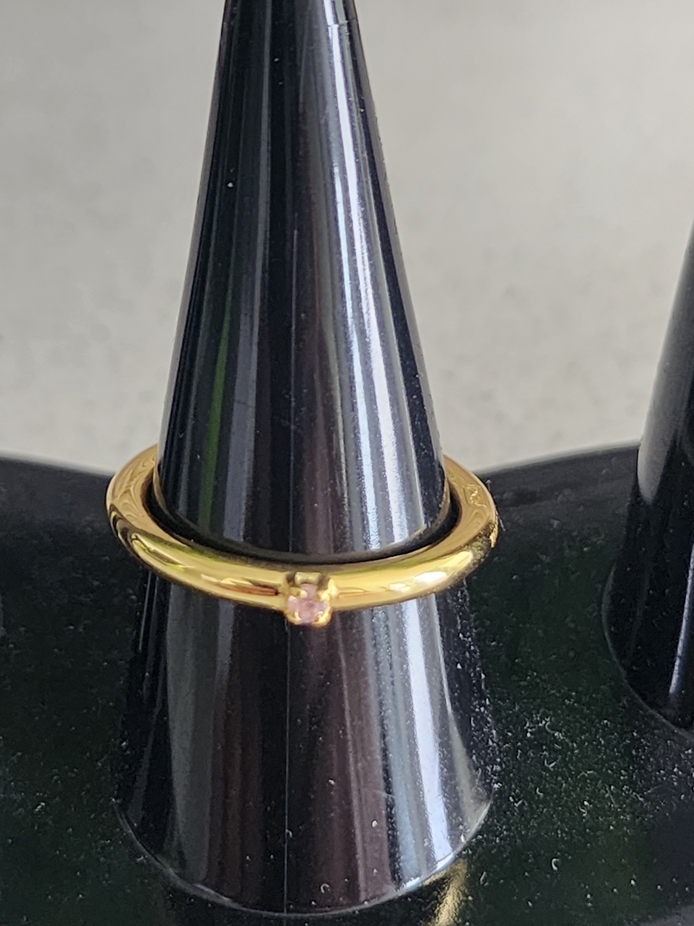 Tous Gold Ring with Pink Accent